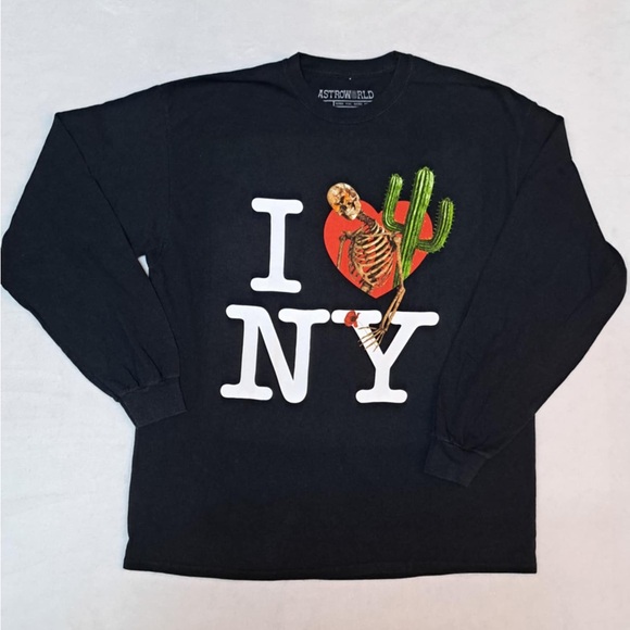 Travis Scott Astroworld 2018 MSG NYC Tour tee I Love NY Mens